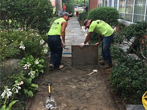 dry laid ny bluestone walkway library natural stone walk way sidewalk